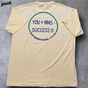 Vintage Burroughs Shirt Mens XL Made USA NMS New Manufacturing System 50/50 80s